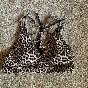 Zyia leopard grid bra